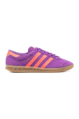 Lila Hamburg Sneakers med Orange Detaljer