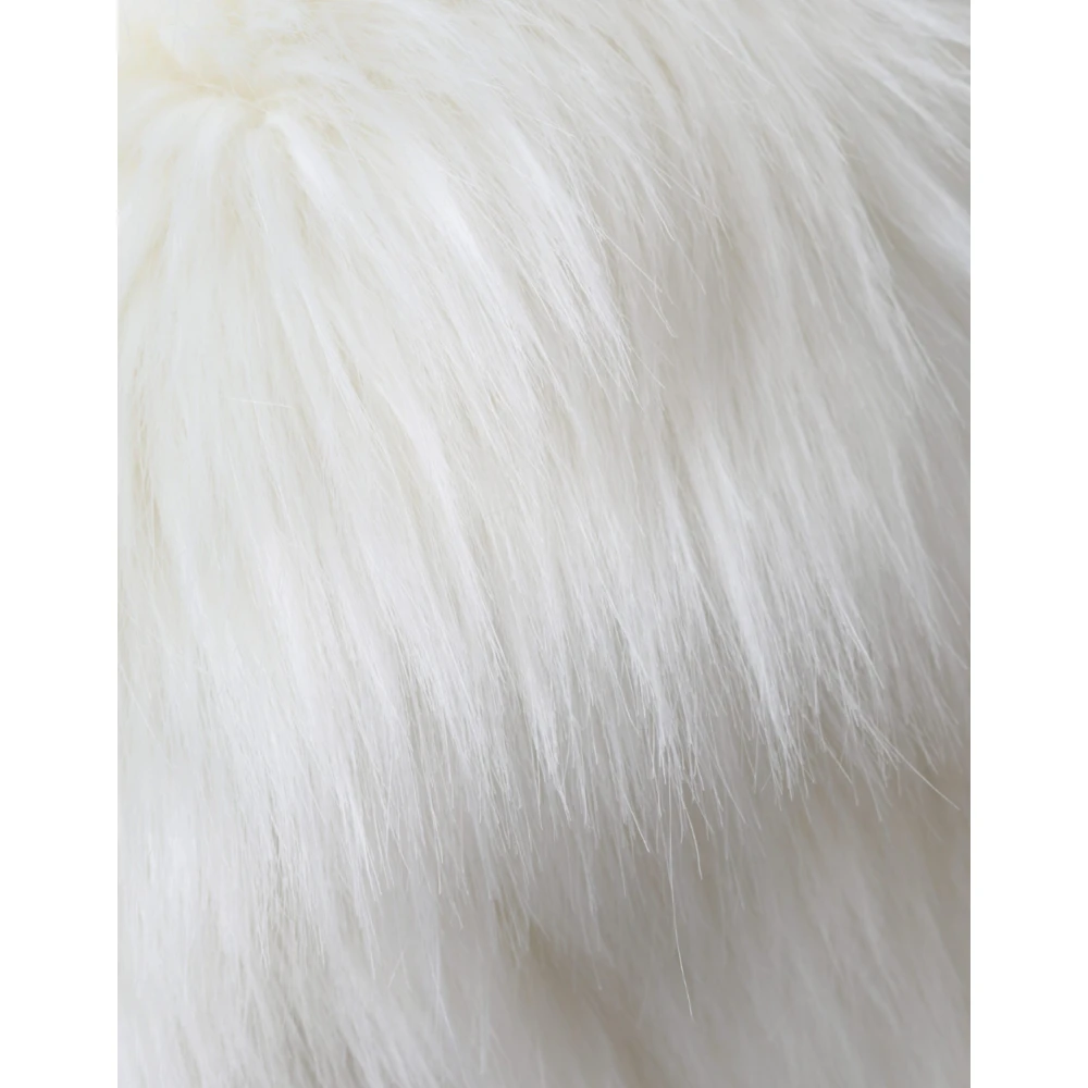 Dolce & Gabbana Witte Acryl Bont Dames Emmer Hoed White Dames