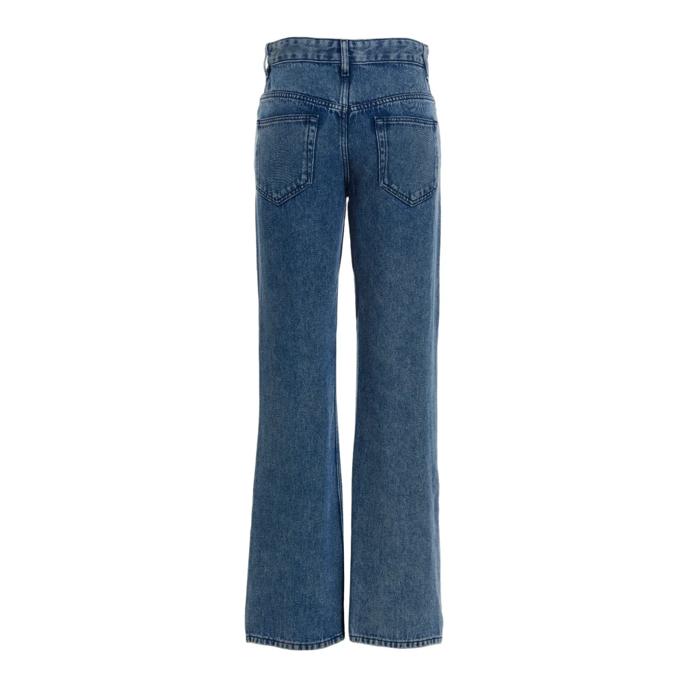 Isabel marant Mittelblau Acidwash Straight Cut Jeans Blue Dames