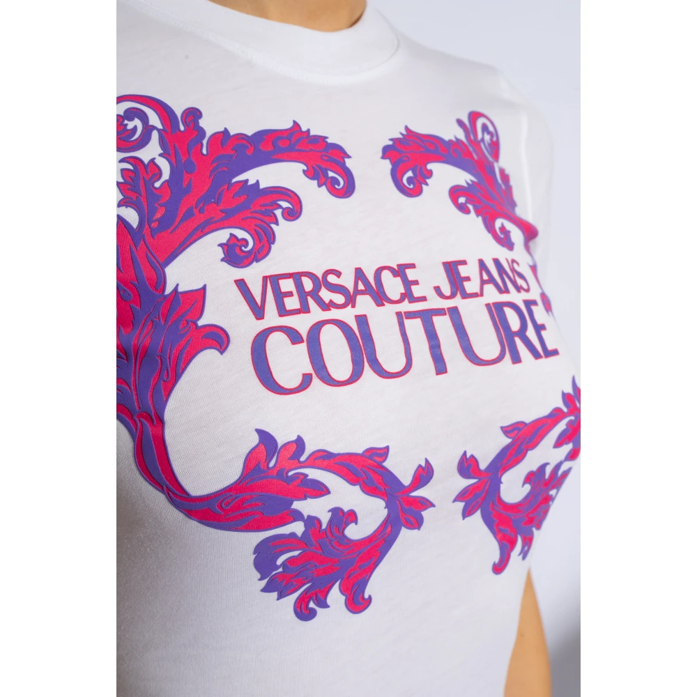 Versace Jeans Couture Bedrukte jurk White Dames