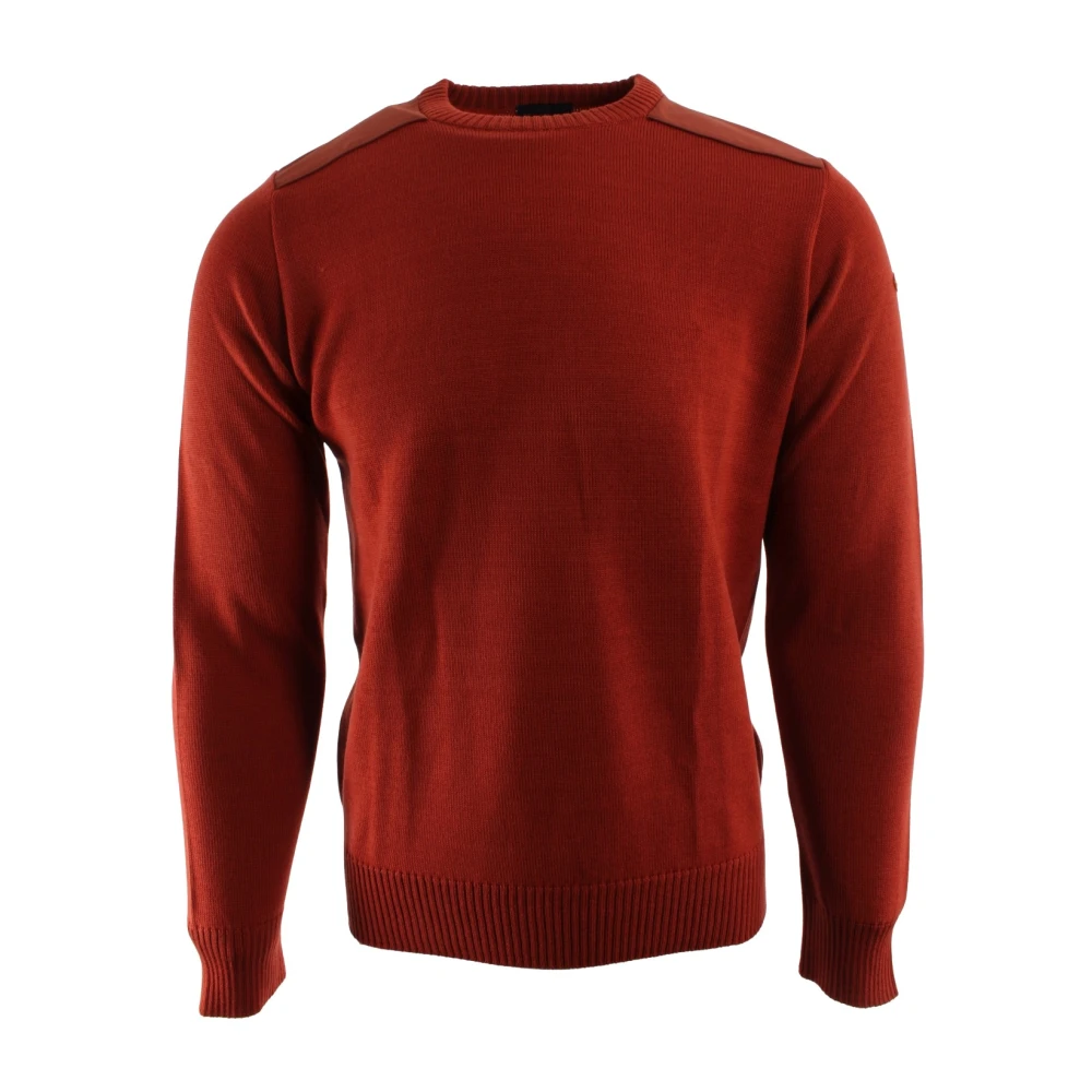 Paul & Shark Red Round-Neck Knitwear, Male, M, Girocollo Lana
