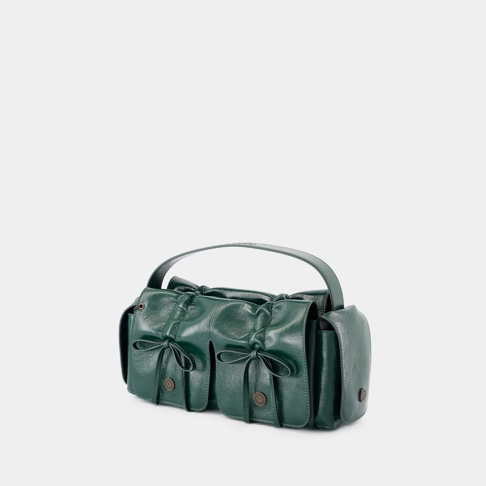 Acne Studios Lux Schoudertas Leer Groen Green Dames