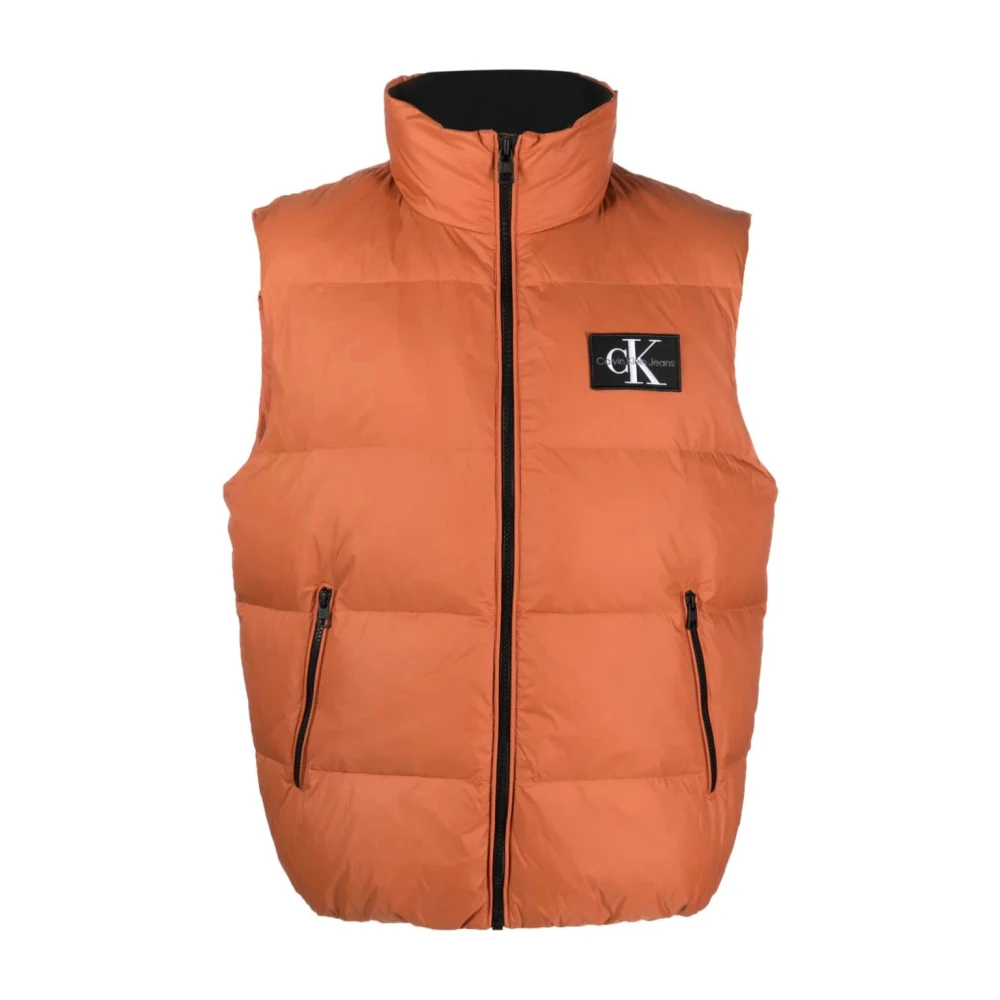 Calvin Klein Jeans Men's Brown Waistcoats, S, Down Vest Essentials