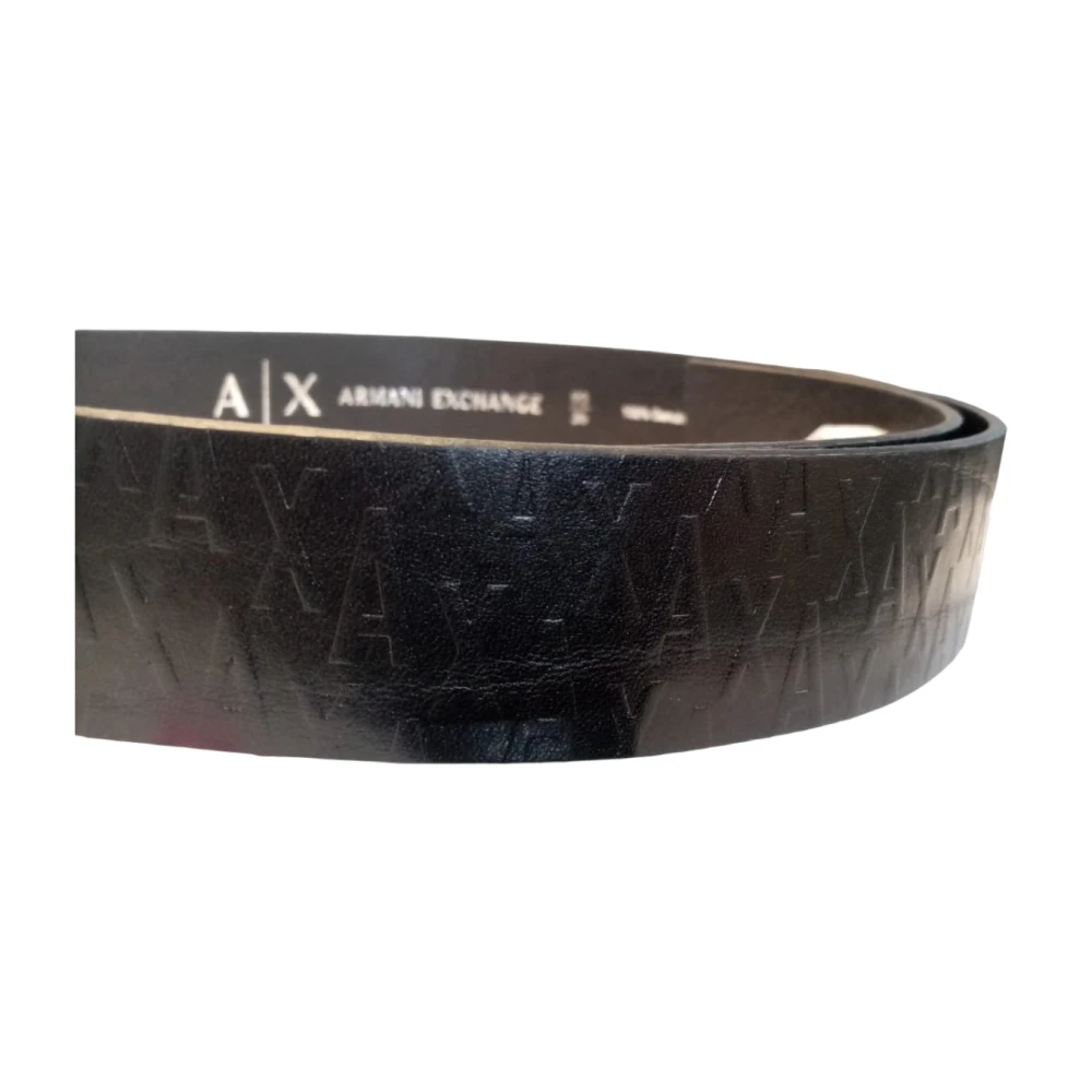 Armani Exchange Herenriem Synthetisch Leer Stijlvol Model Black Heren