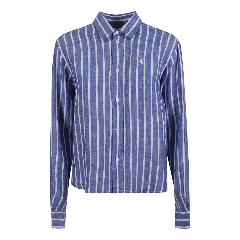 Ralph Lauren Knopen Voor Shirt Blue Dames