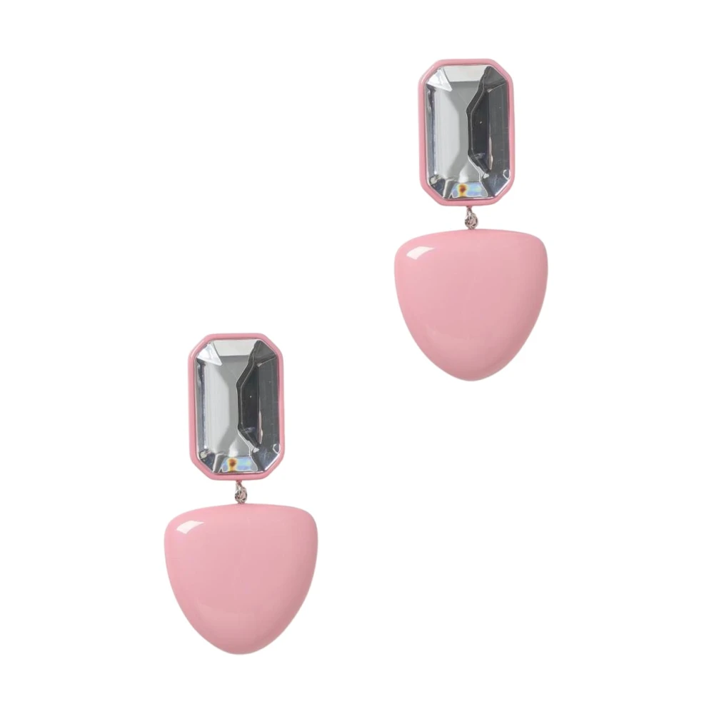 Emporio Armani Women's Pink Resin Drop Earrings