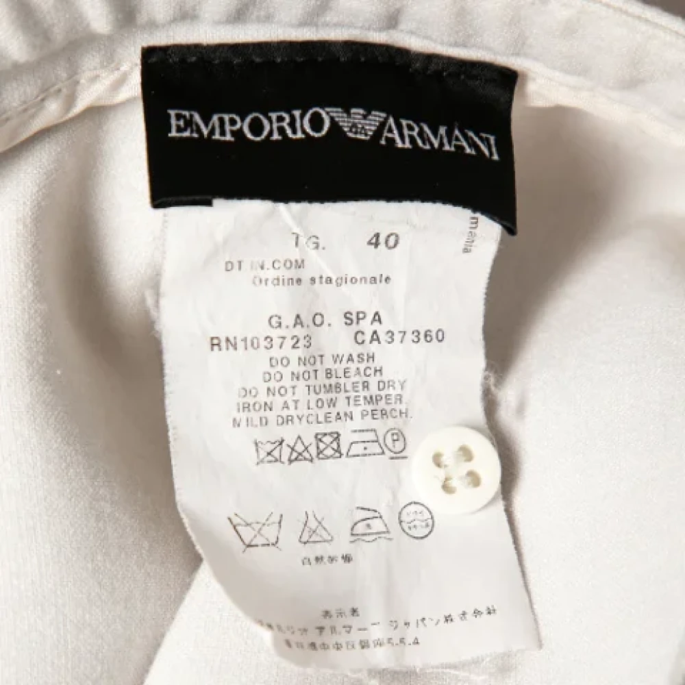 Armani Pre-owned Cotton bottoms Gray Dames