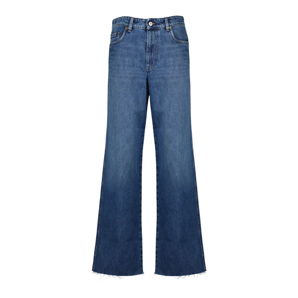 Miu Miu Blue Wide Jeans, Female, W28, Five-Pocket Denim Jeans