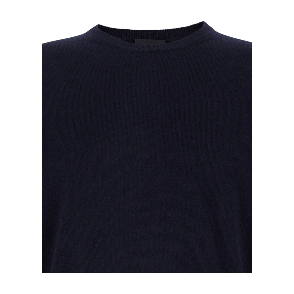 Plain Units Blauwe Cashmere Crewneck Sweater Blue Heren