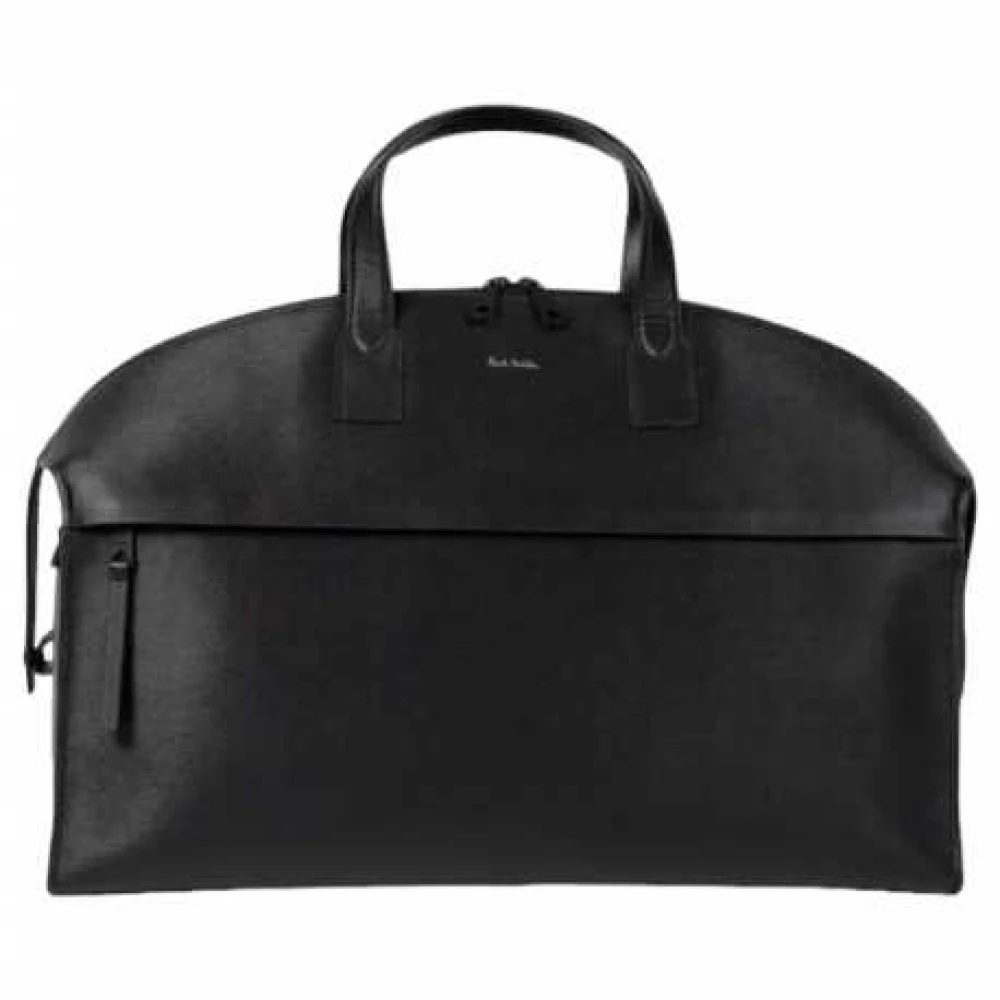 Paul Smith Weekendtas van generfd leer met laptopvak Black Unisex