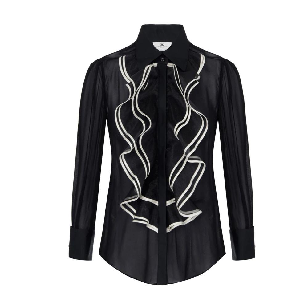 Elisabetta Franchi Donna Nero Camicette L, New, - Immagine 4
