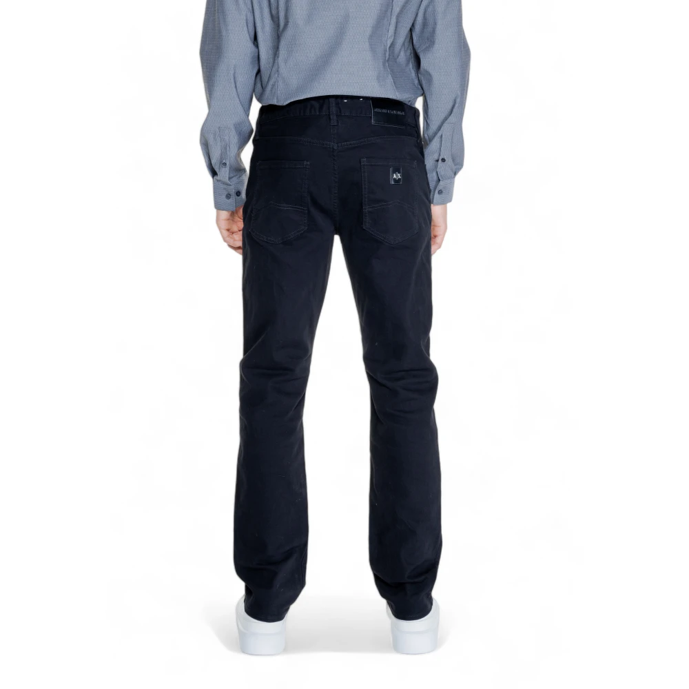 Armani Exchange Zwarte rits knoopsluiting herenbroek Black Heren