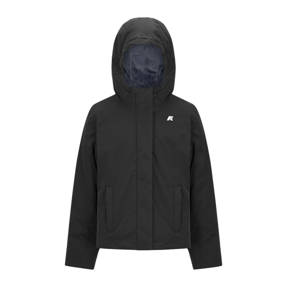 K-Way Svart Lily Kappa med Marmot Foder Black, Flicka