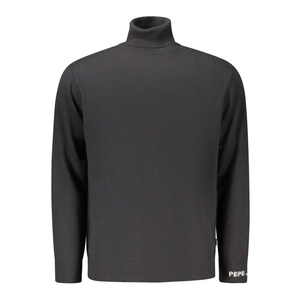 Pepe Jeans Unisex Black Long-Sleeved Turtleneck Jumper - Turtlenecks - L - Knitwear