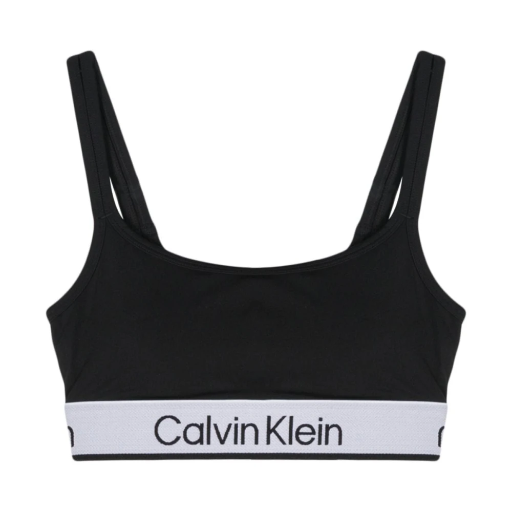 Calvin Klein Sportieve Zwarte Vierkante Top Black Dames