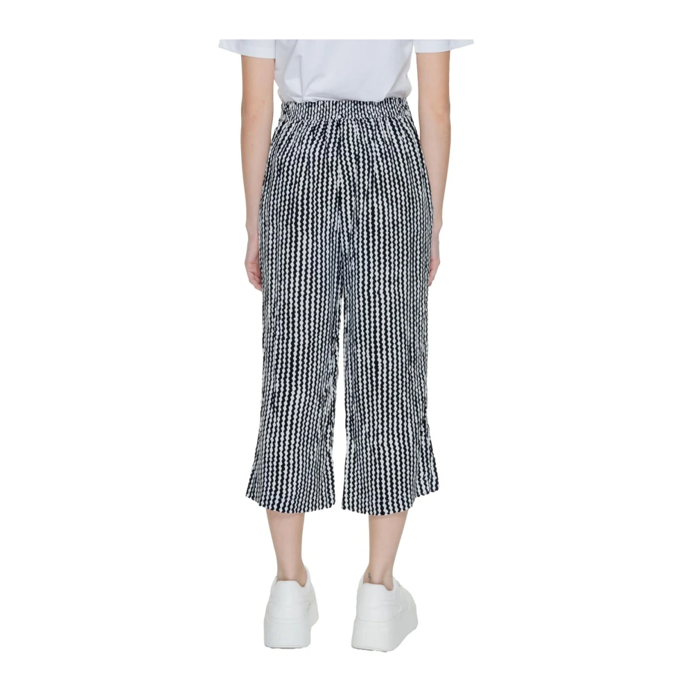Only Geometrisch Patroon Culottes Relaxte Pasvorm Black Dames