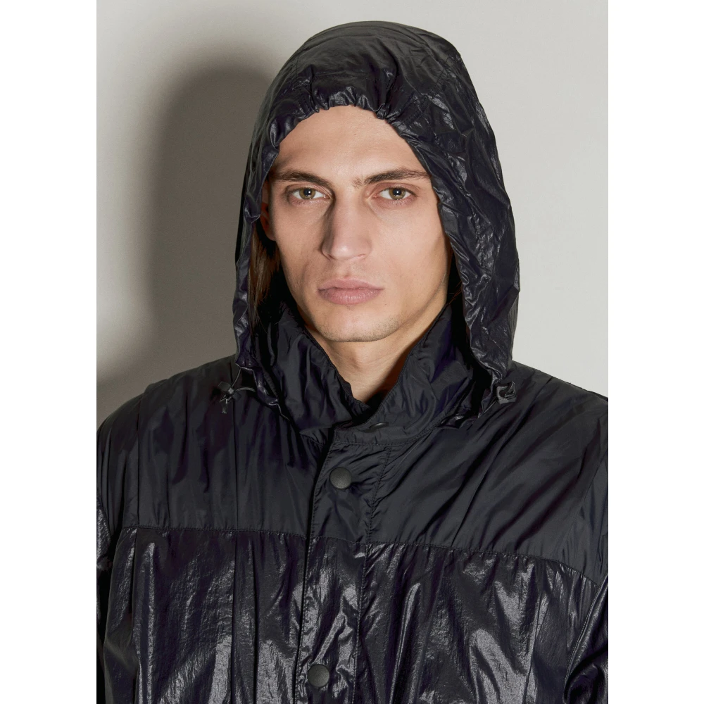 Our Legacy Gewatteerde Tonal Panel Jas Black Heren