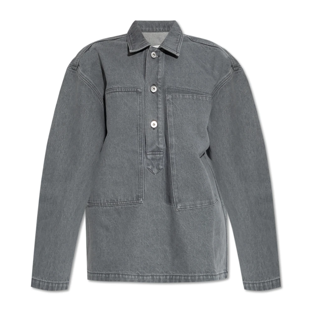 Jw Anderson Women's Gray Denim Shirt - Shirts - Xs - Blouses & Shirts