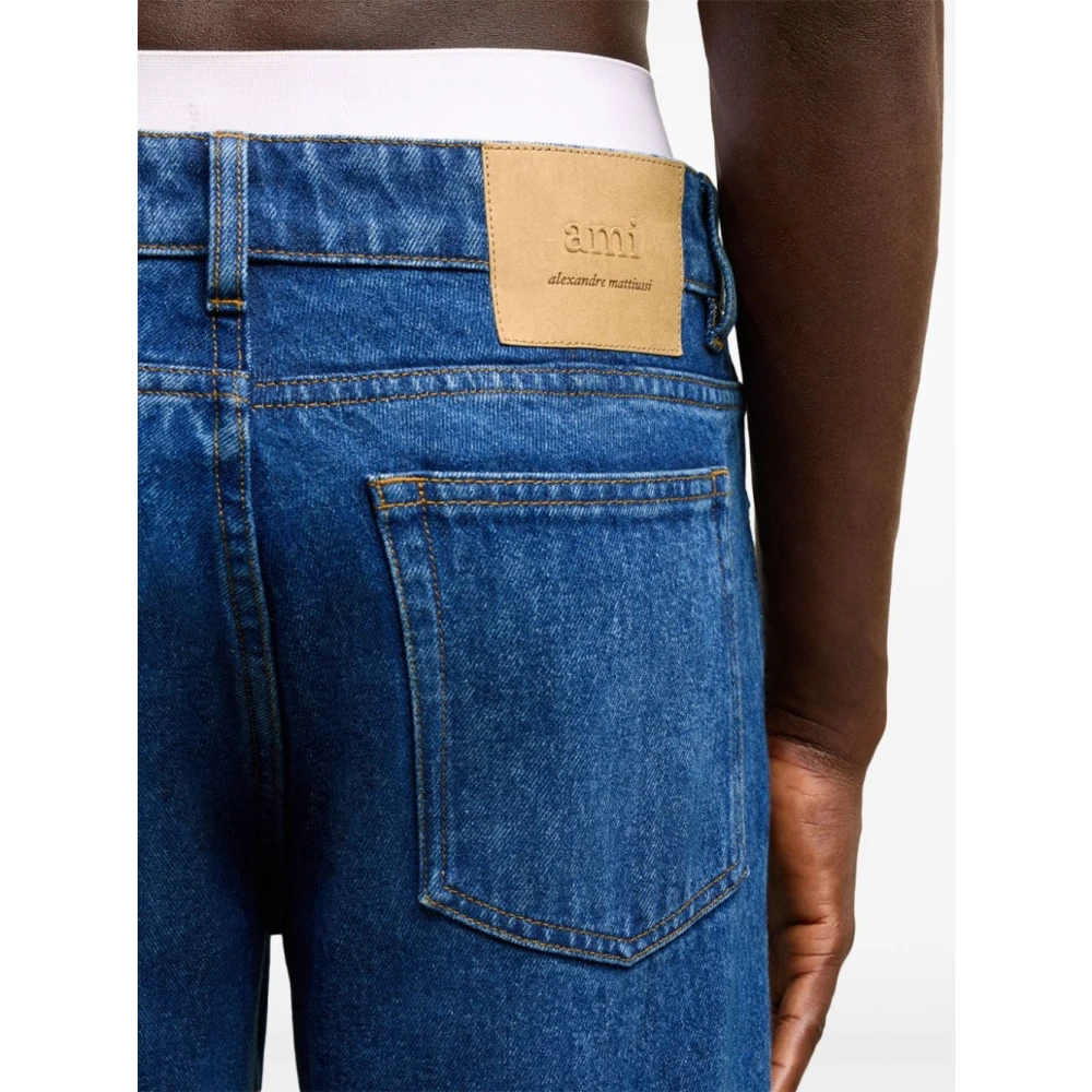 Ami Paris Straight-Fit Denim Jeans Blue Heren