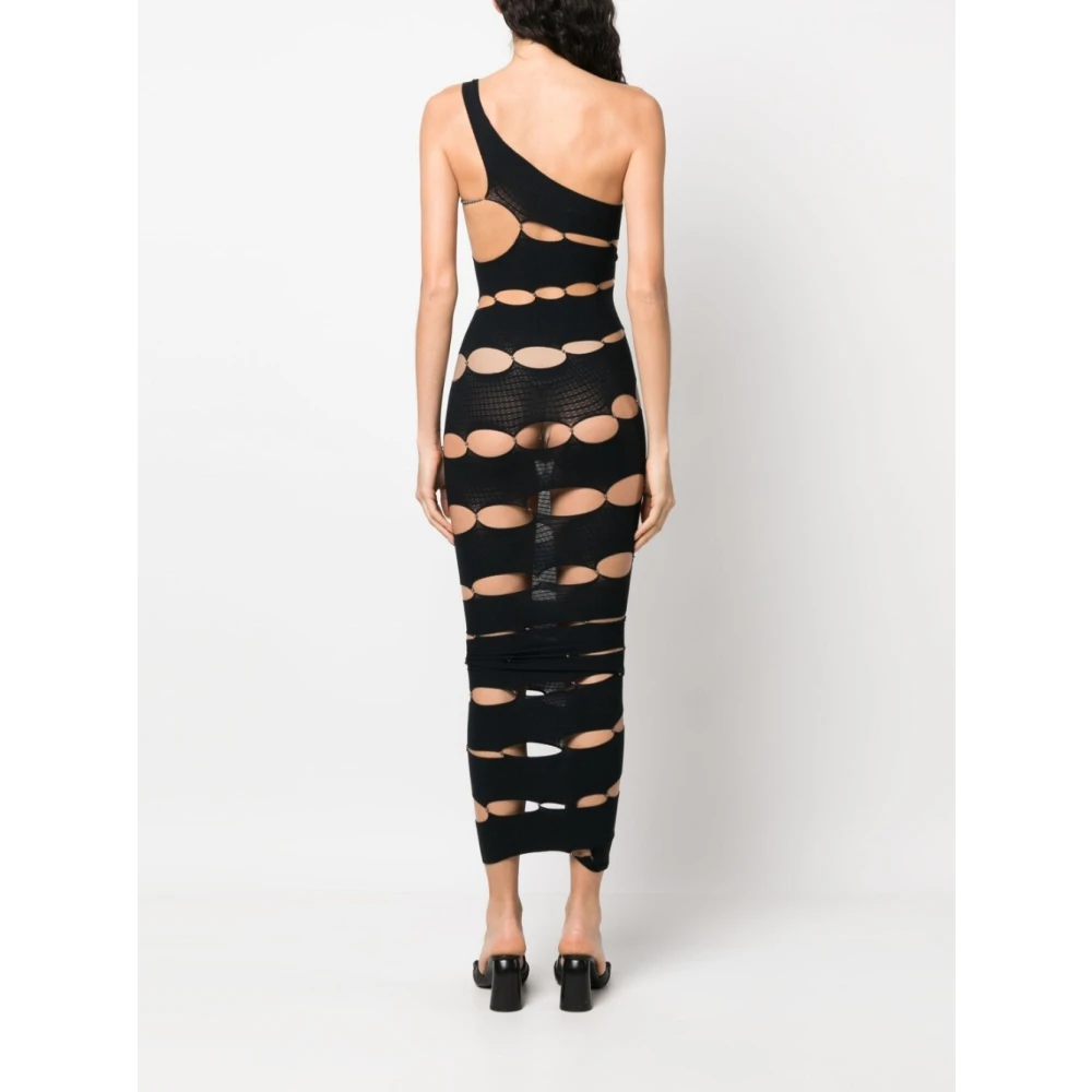 Rui Zwarte Bodycon Jurk met Uitsnijdingen Black Dames
