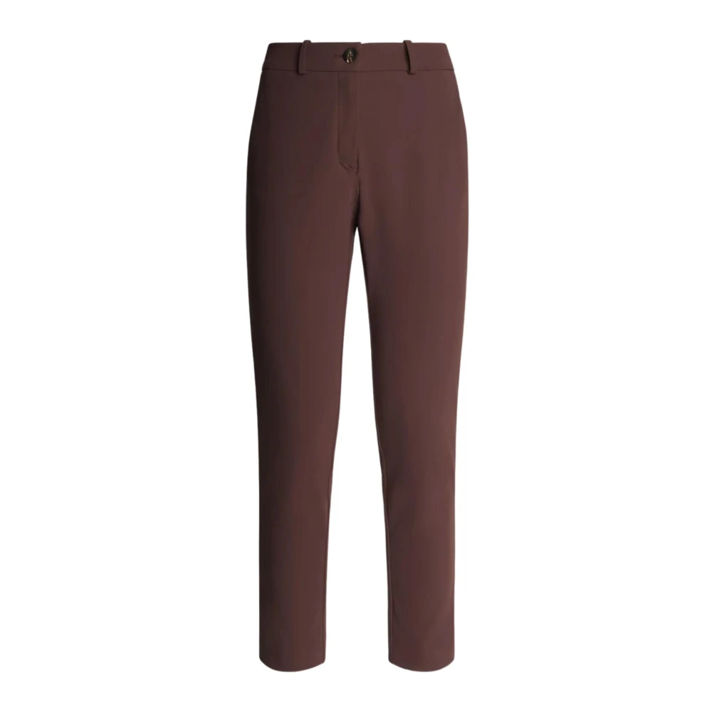 RRD Klassiska Slim-Fit Byxor med Bälte Brown, Dam