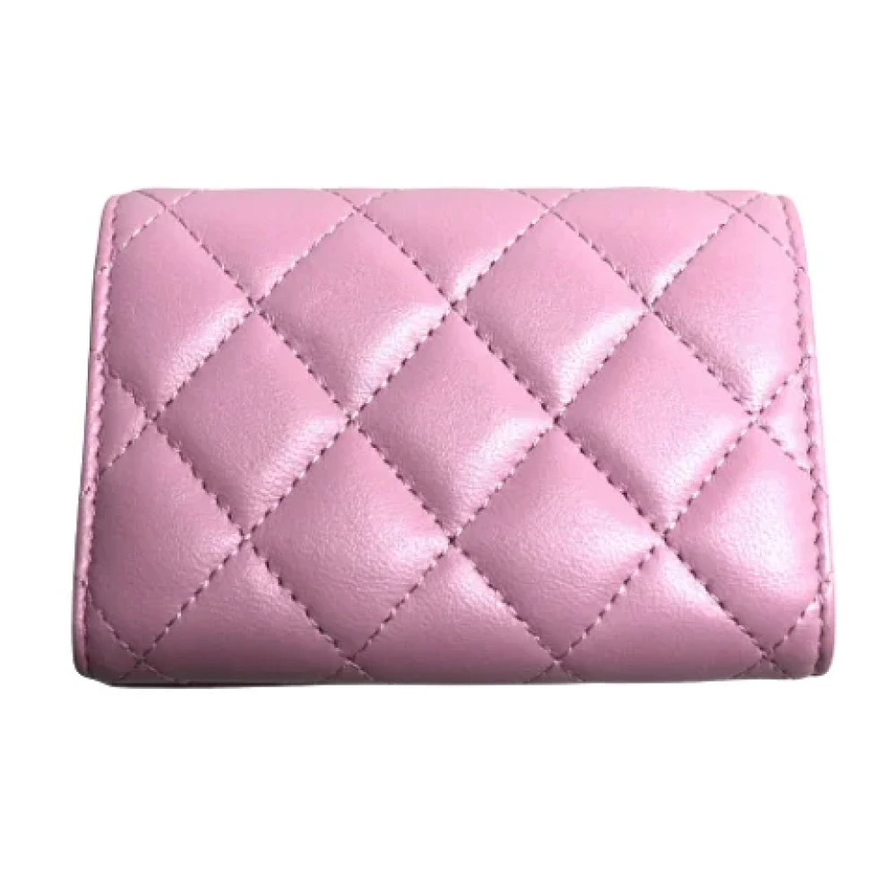 Chanel Vintage Pre-owned Leather wallets Pink Dames