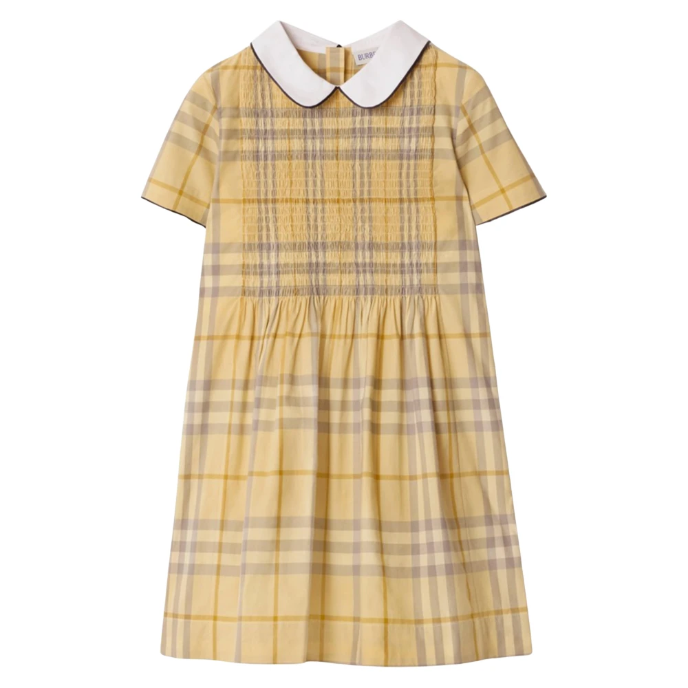 Burberry Girls Yellow Check Polo Dress In - Dresses - 4 Y - Kids