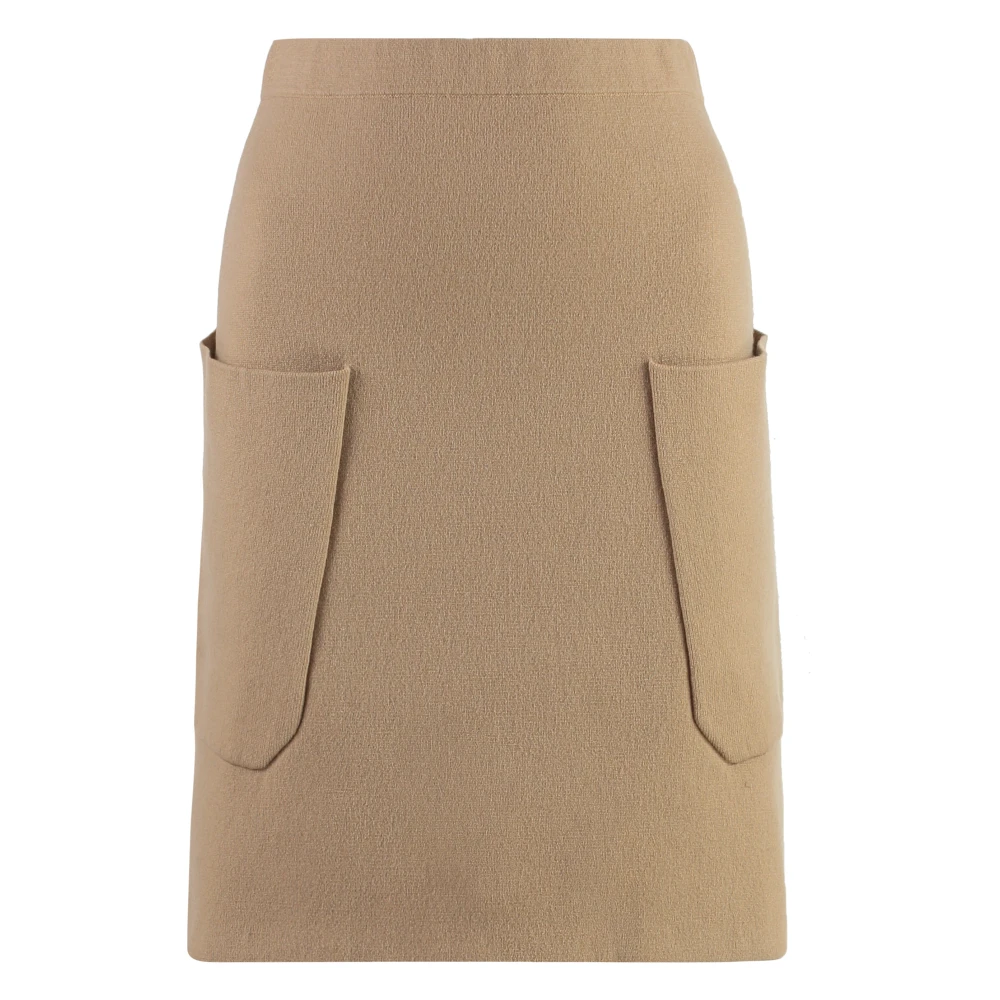 Malo Cashmere Rok met Twee Voorzakken Brown Dames