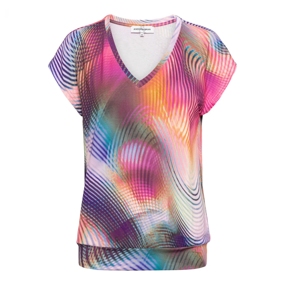 &Co Woman T-shirt met ronde hals Multicolor Dames