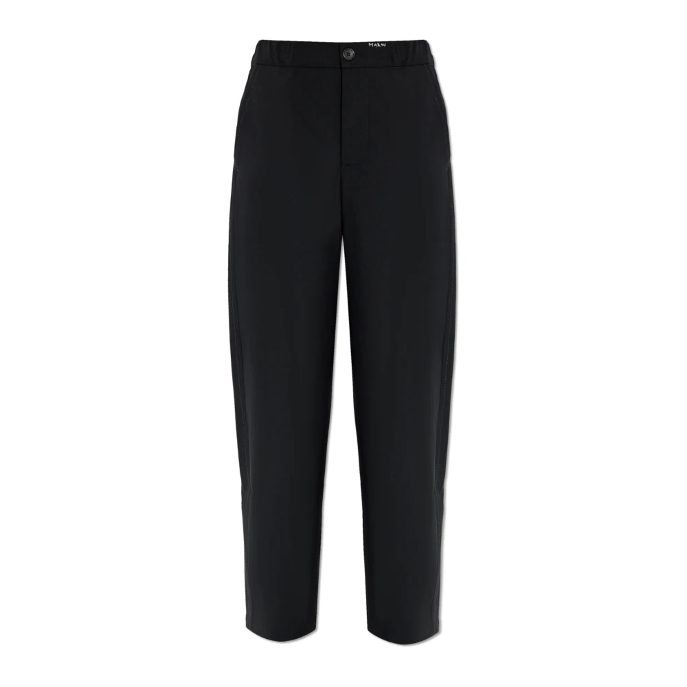Marni Women's Black Straight-Leg Trousers