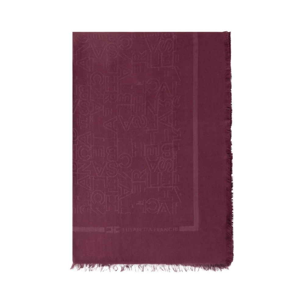 Elisabetta Franchi Logo Sjaal Red Dames