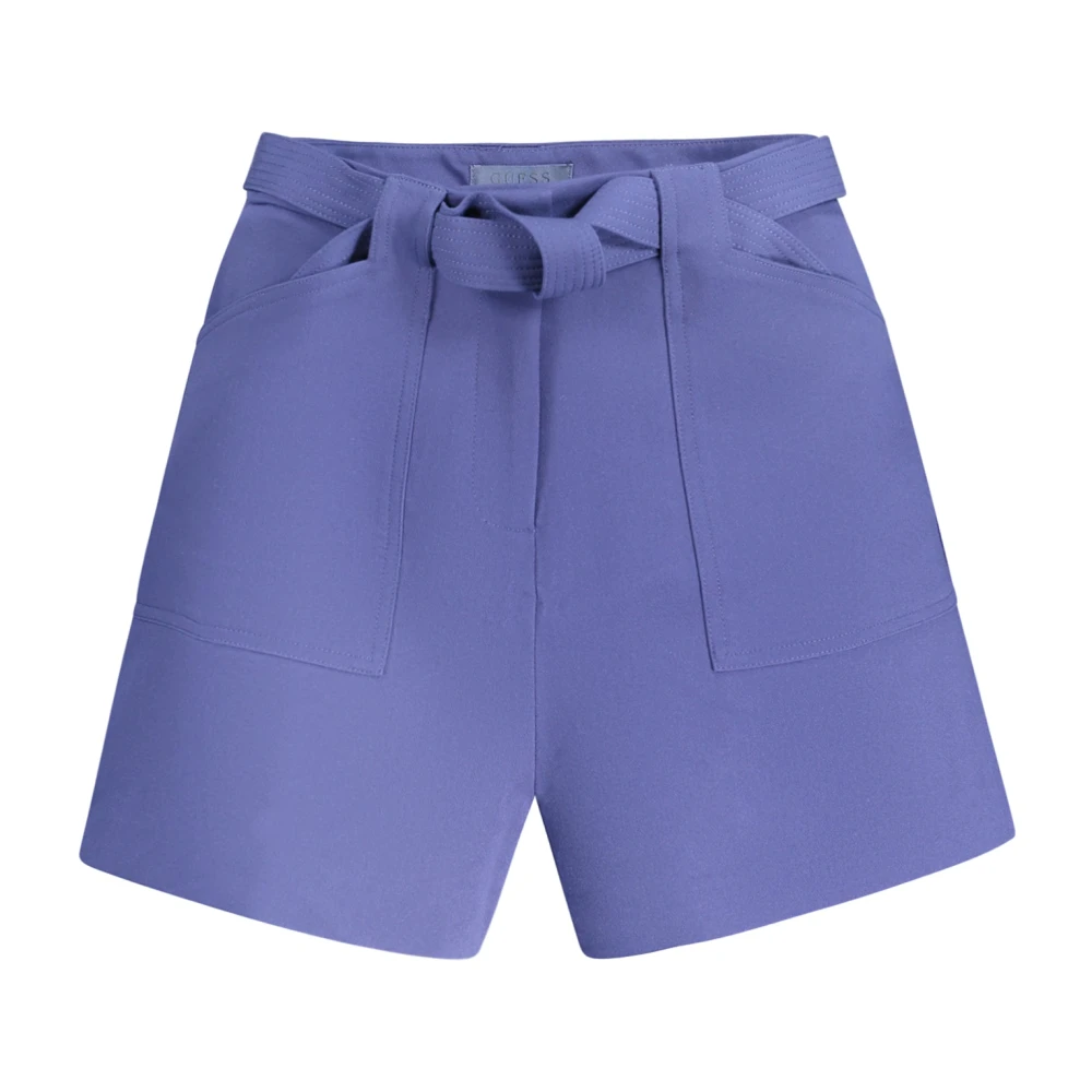 Guess Blauwe Dames Shorts met knoop en rits Blue Dames