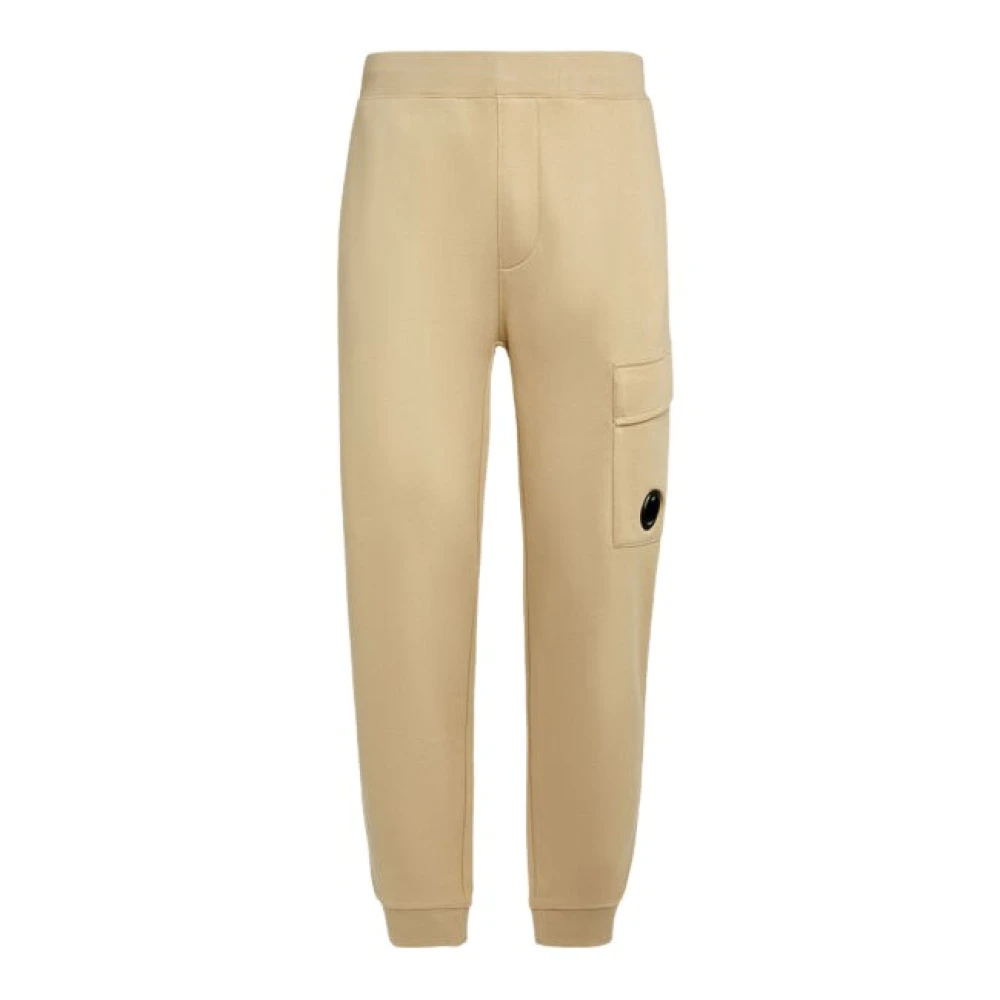 C.p. Company Mannelijk Beige Broeken Heren, S, Katoen, Katoenen Joggingbroek