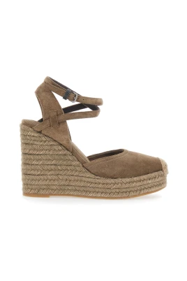 Suede Espadrille Wedges