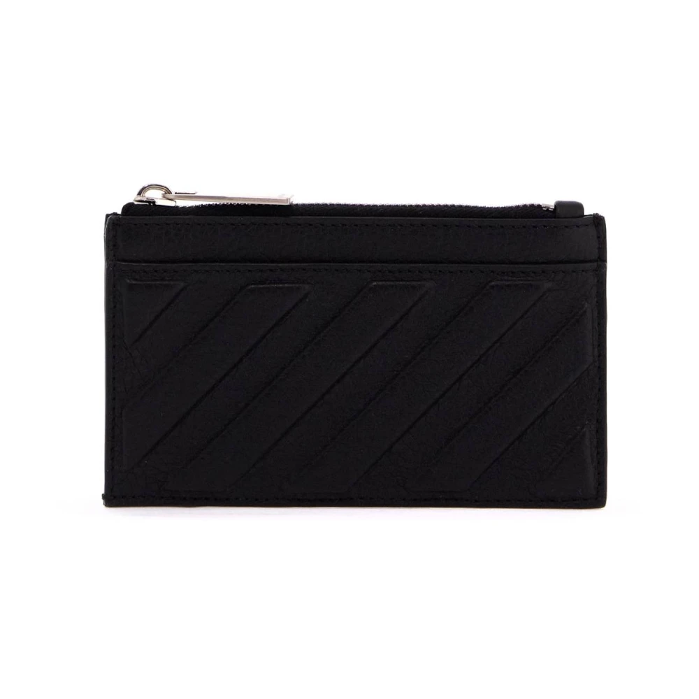 Off White Diag Leren Kaarthouder Black Dames