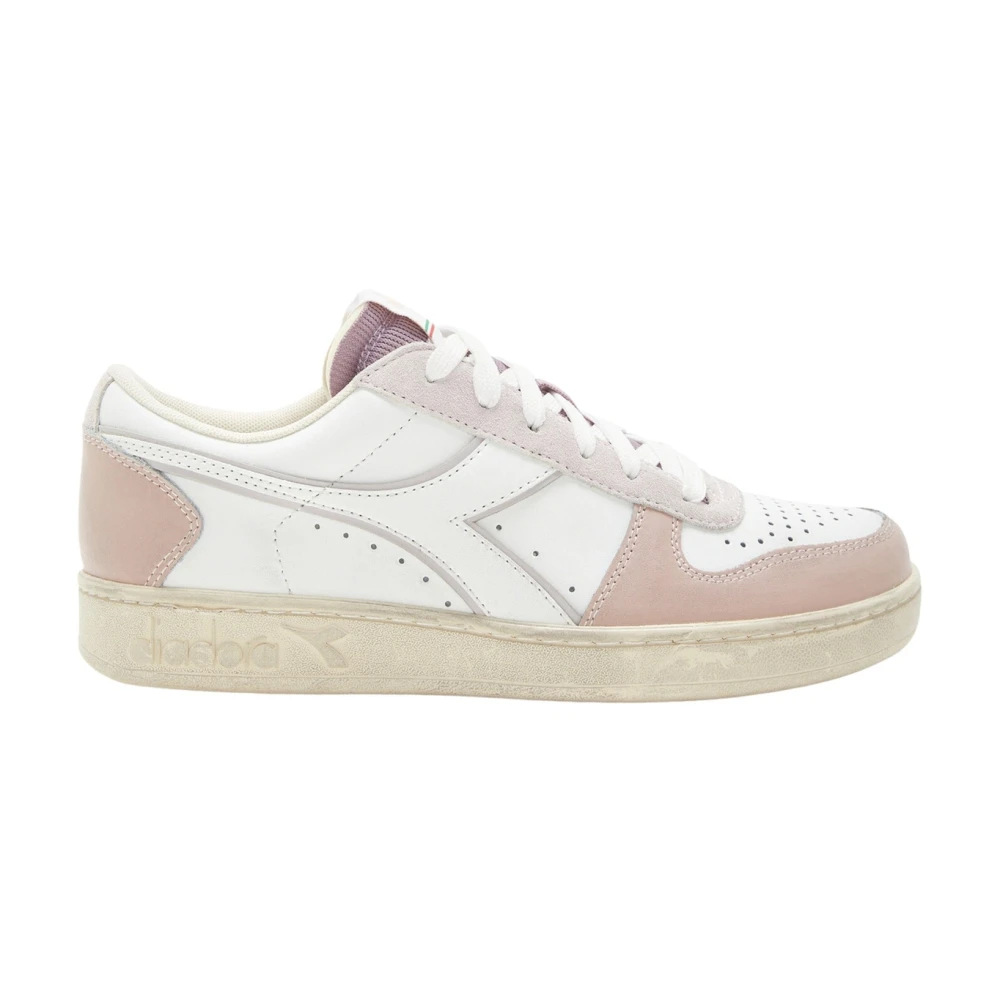 Diadora Women's Gray Iconic Low Top Sneaker Grey Leather - Sneakers - 3 Uk - Shoes
