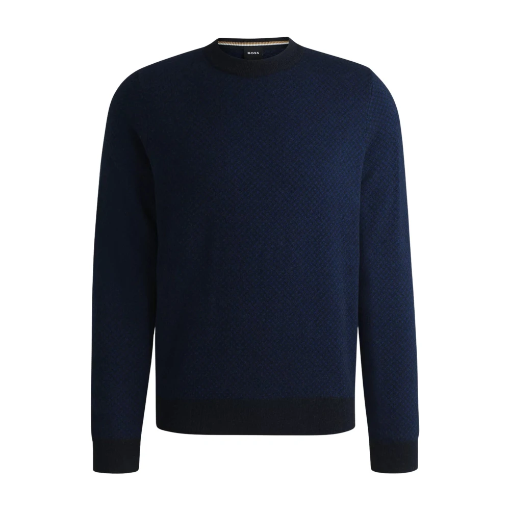 Hugo Men's Blue Round-Neck Knitwear - Round-Neck Knitwear - Xl - Knitwear