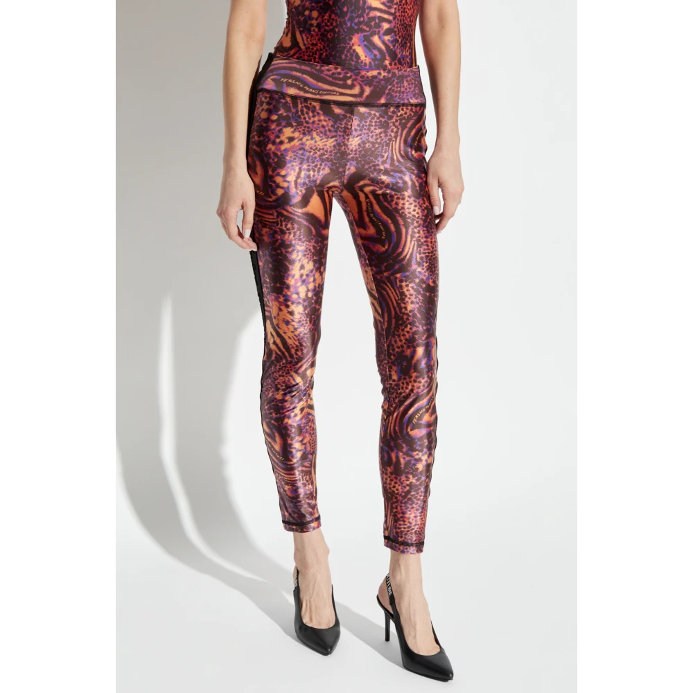 Versace Jeans Couture Leggings met dierenprint Multicolor Dames
