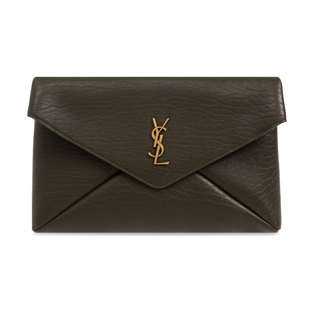 Saint Laurent Clutch Cassandre Groot Green Dames