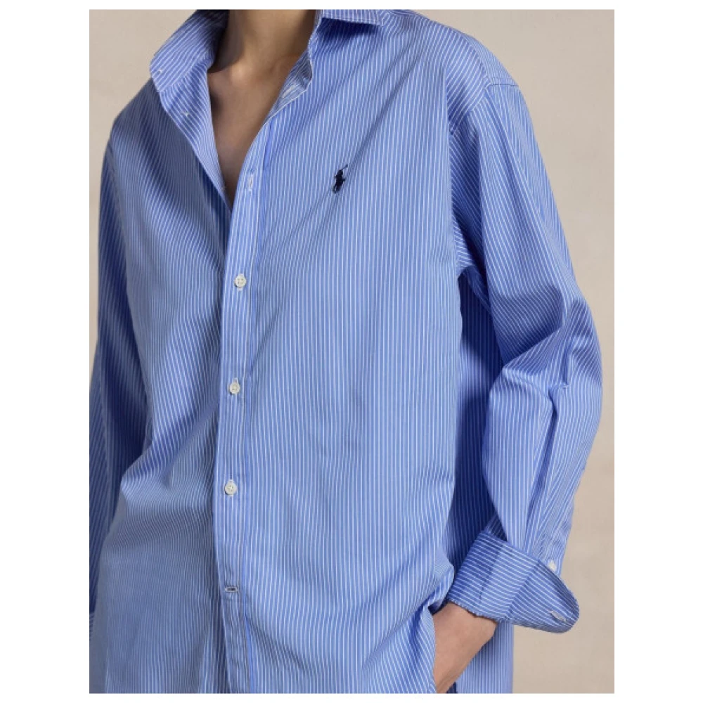 Polo Ralph Lauren Gestreept Casual Overhemd Blue Dames