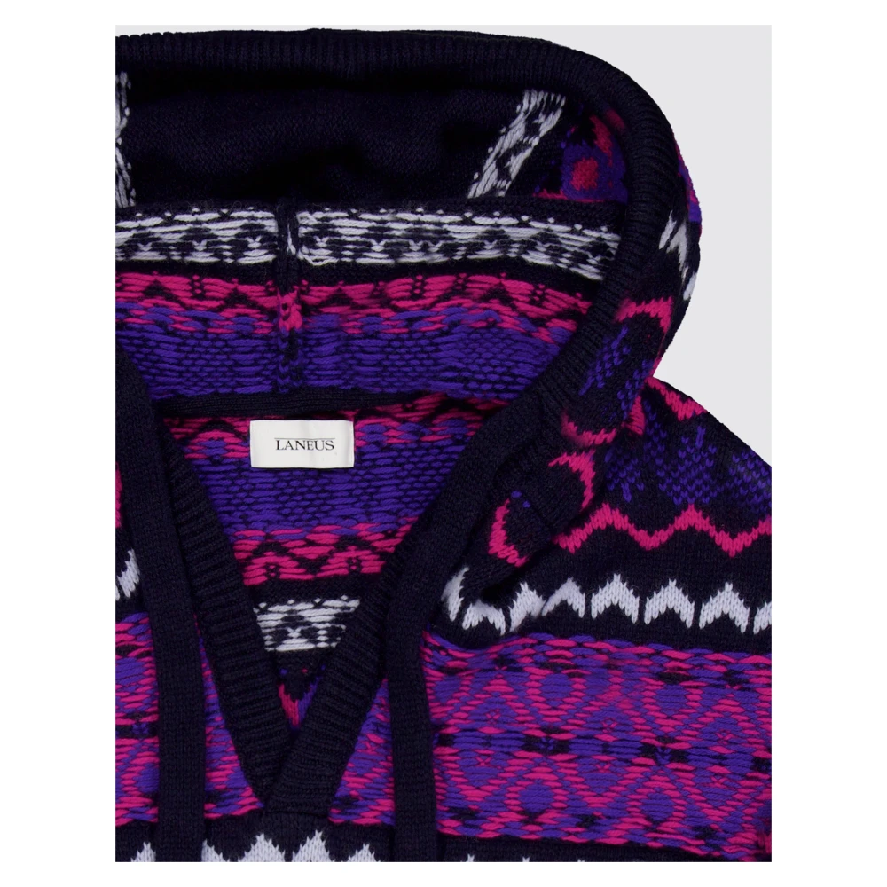 Laneus Gebreide trui met capuchon Multicolor Heren