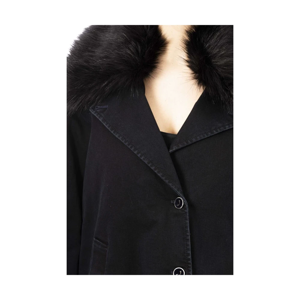 Jacob Cohën Zwarte Katoenen Jeansjas & Jas Black Dames