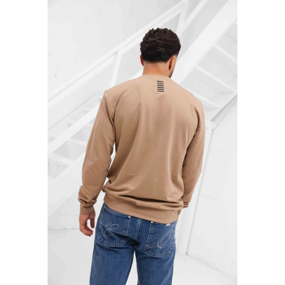 Emporio Armani Bruine Sweater Heren Trendy Stijl Brown Heren