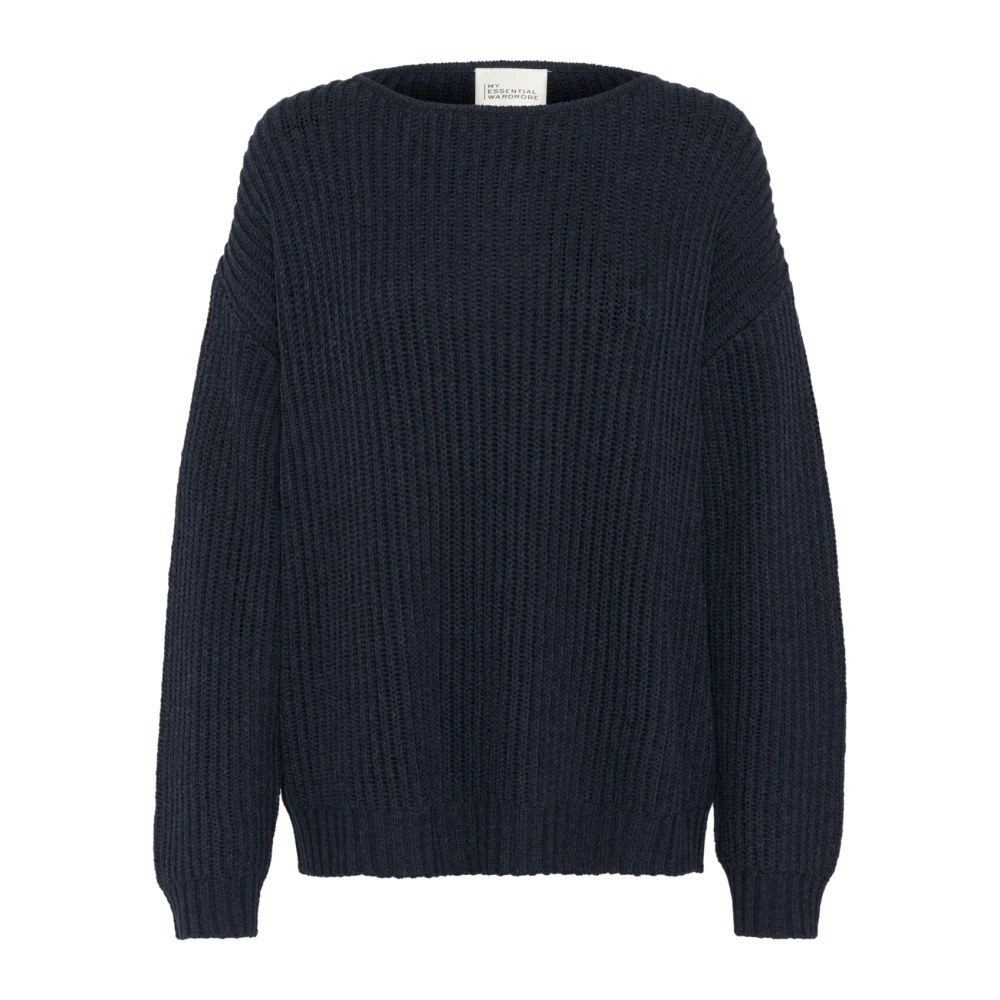 My Essential Wardrobe Donker Saffierblauw Gebreide Trui Blue Dames