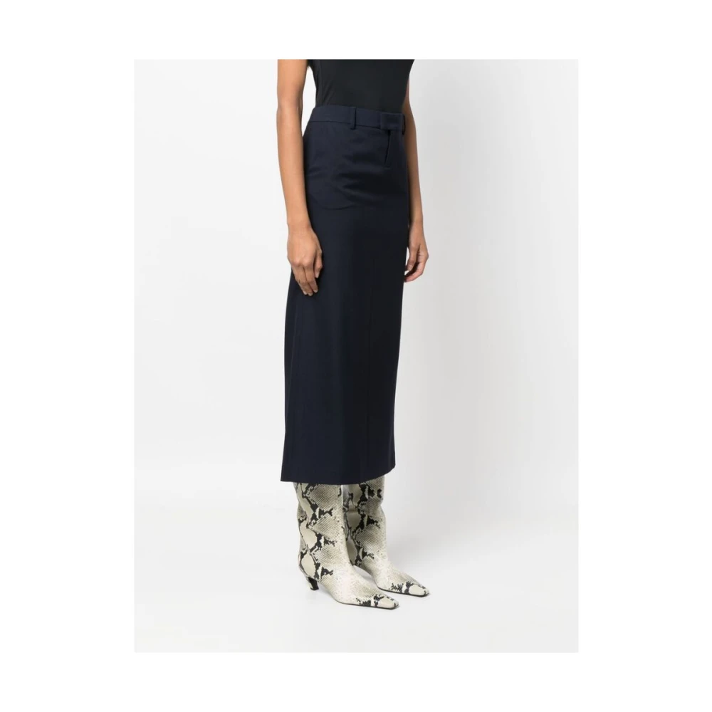 Armarium Middernachtblauwe Wollen Pencilrok Blue Dames