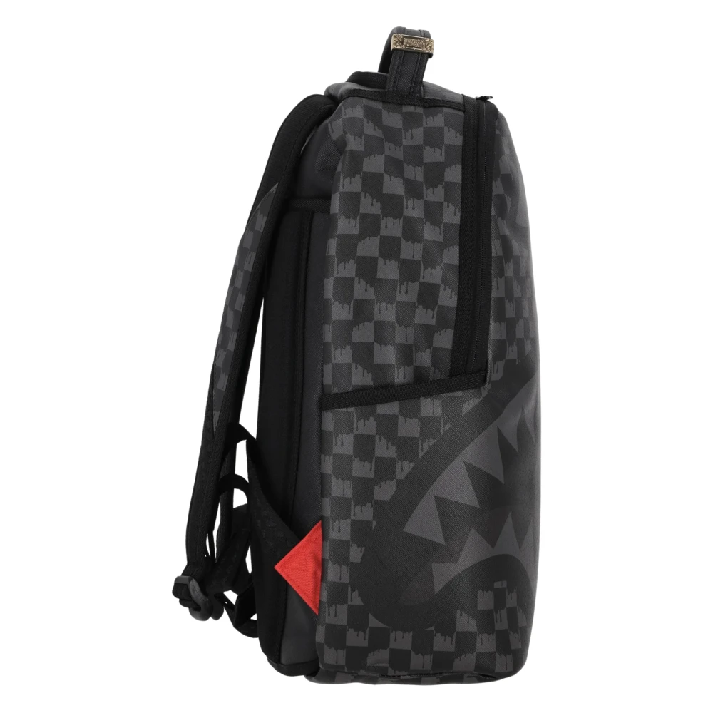 Sprayground Zwarte geruite rugzak met zijvakken Black Heren