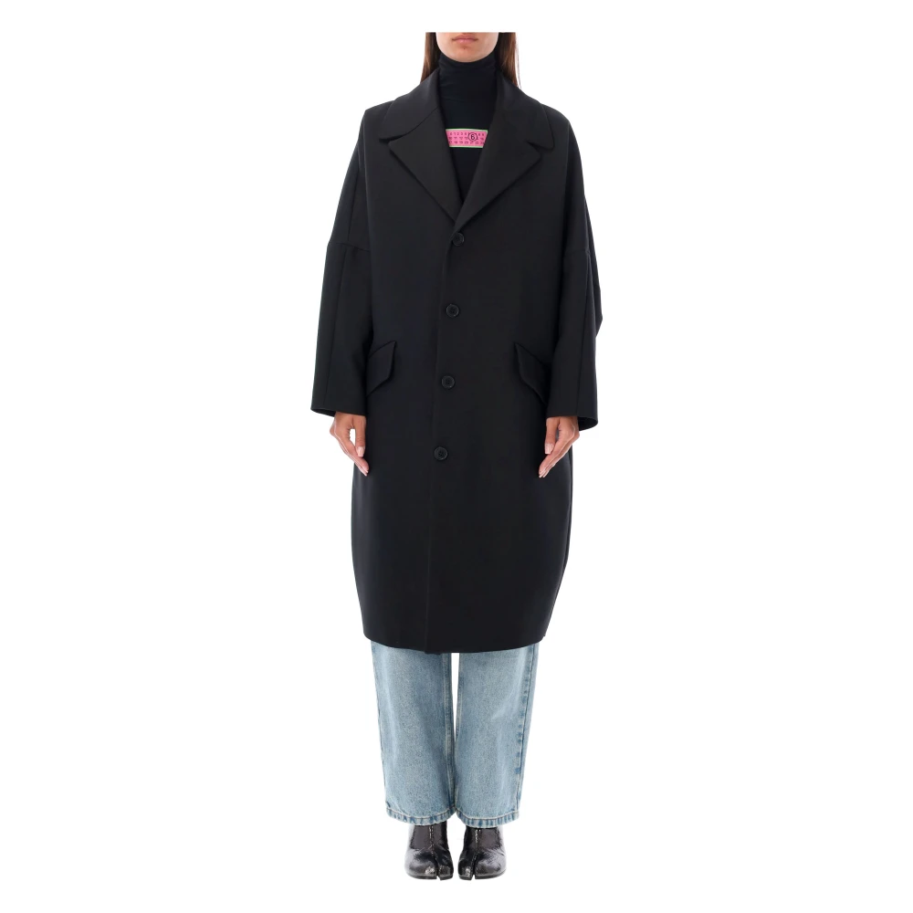 MM6 Maison Margiela Cocoon Jas Black Dames