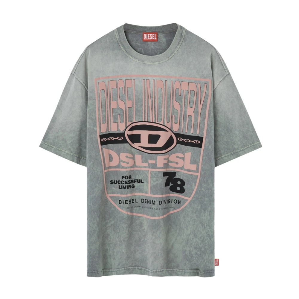 Diesel T-Shirts Gray Heren