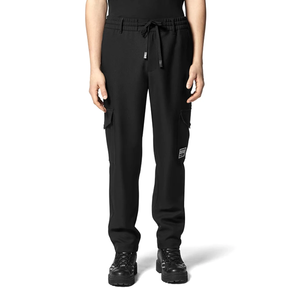 Versace Jeans Couture Zwarte Cargo Broek met Logo Label Black Heren