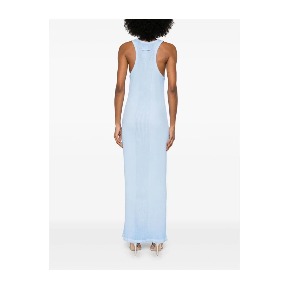 Jean Paul Gaultier Heldere Blauwe Mouwloze Lange Jurk Blue Dames